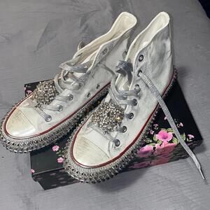 Free People Cruise Studded Hi Top Sneakers